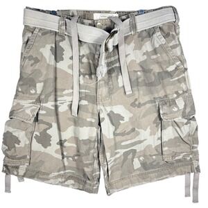 Urban Pipeline Cargo Shorts Mens 32 Tan Camo Belted Desert Camouflage Utility